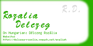 rozalia delczeg business card