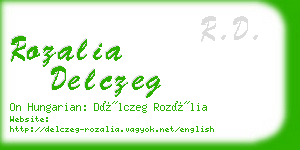 rozalia delczeg business card